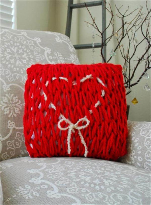 Vintage Button Heart Pillow