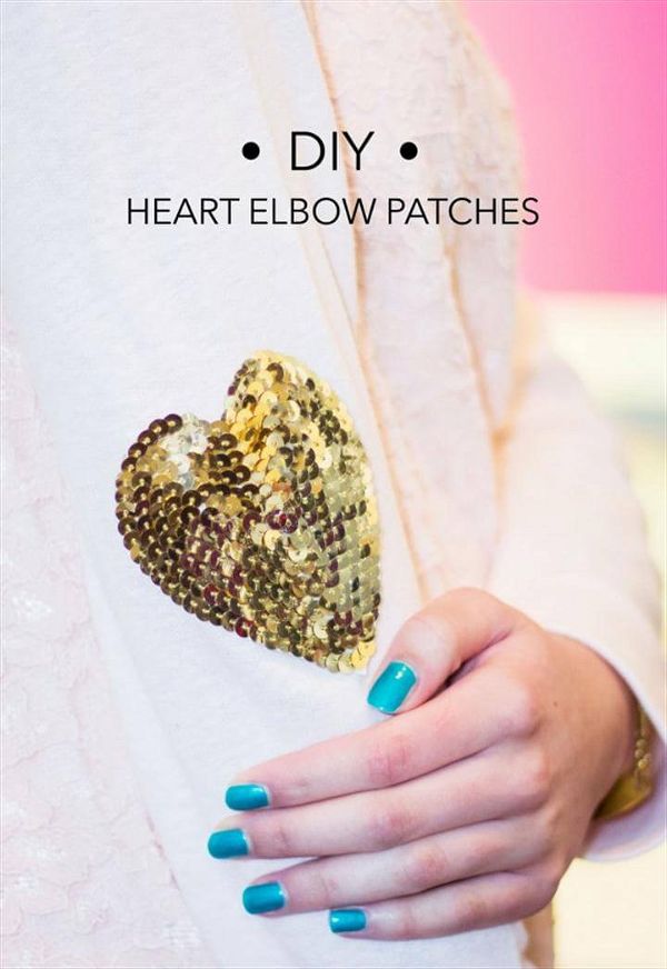 DIY Heart Elbow Patches