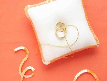 Sequined Ring Pillow