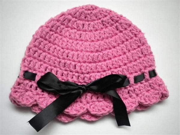 FREE Crochet Pattern Flapper-Girl Baby Hat