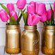 valentines mason jar ideas, diy valentines gift idea, diy mason jars with flowers