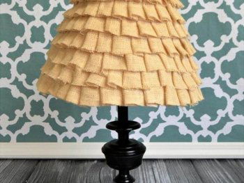 room decor with lamp, diy lamp ideas for room decor, ruffle lamp ideas