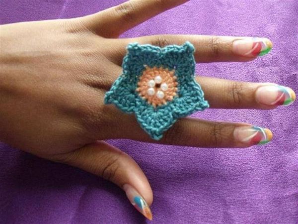 Crochet Flower Ring