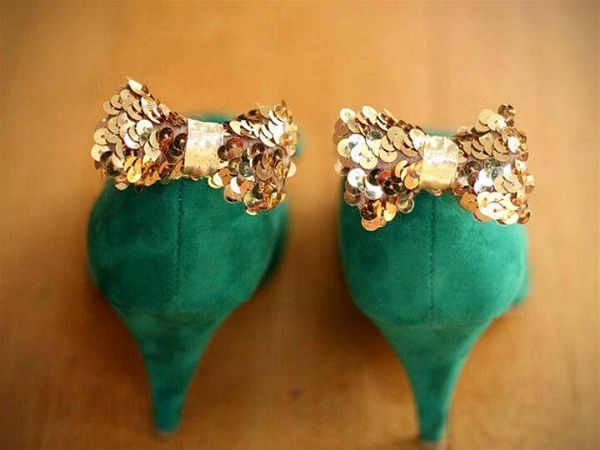 Sequin Bow Clips
