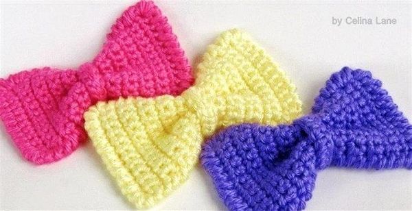 Bow Tie for Headband Crochet Pattern