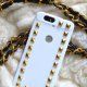 DIY White with gold studs Valentino rockstud case cover for mobile phone