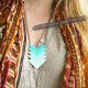 DIY Projects Made With Paint Chips - DIY Paint Chip Chevron Ombre Necklace - Best Creative