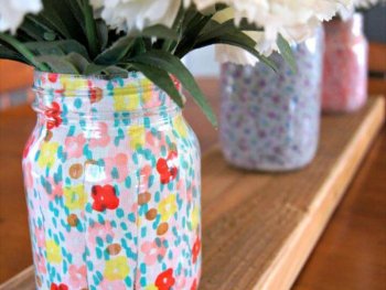 DIY Fabric Wrapped Vase