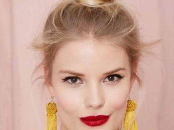 yellow tassel earrings