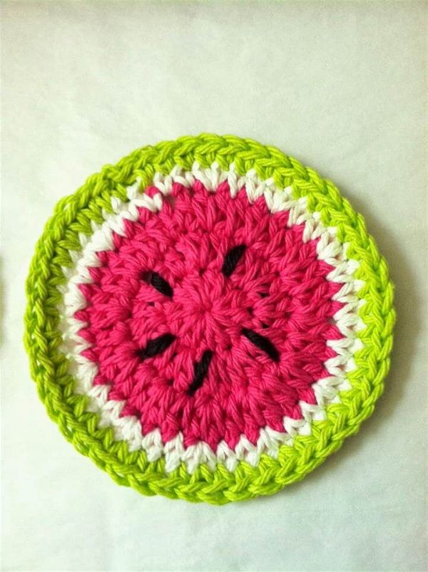 Lakeview Cottage Kids: Summer is Coming!!! FREE Pattern! Crochet Watermelon Coasters
