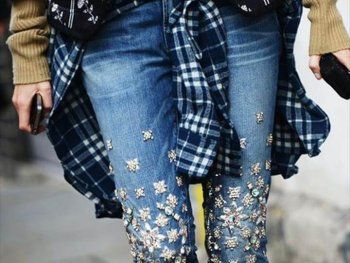 DIY: christopher kane x j. brand embellished jeans. - ...&& caramel makes everything sexier.