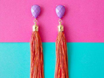 earrings, tassel earrings