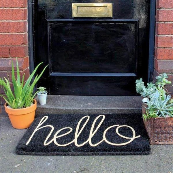 DIY "hello" Doormat