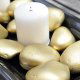 Gold Rock Candle Centerpiece easy home decor craft idea