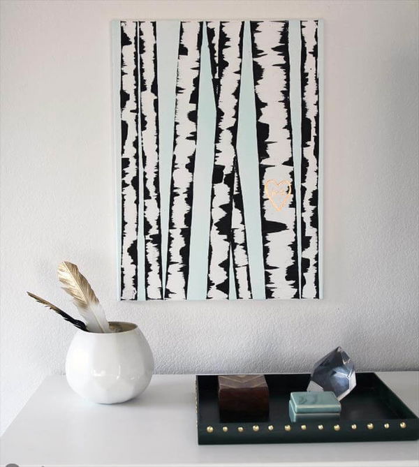 DIY WALL ART: BIRCH TREE PAINTING