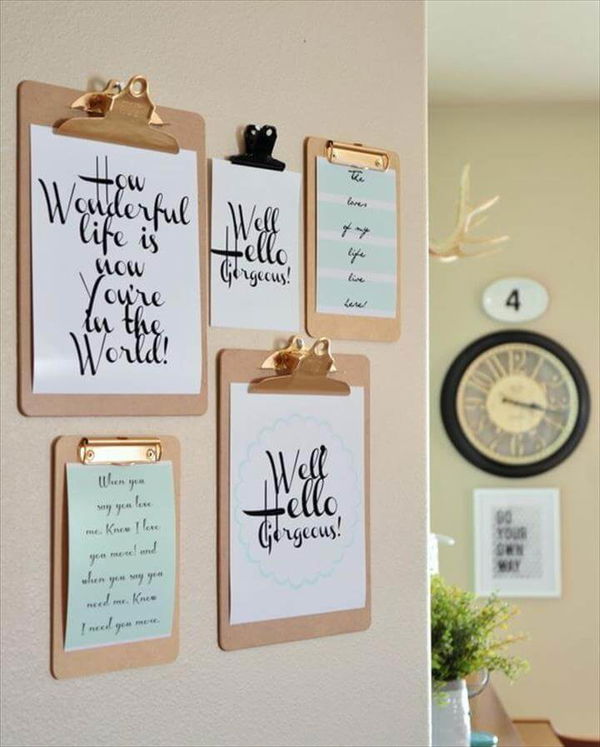 clipboard wall art