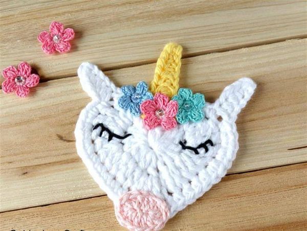 Crochet Unicorn Applique