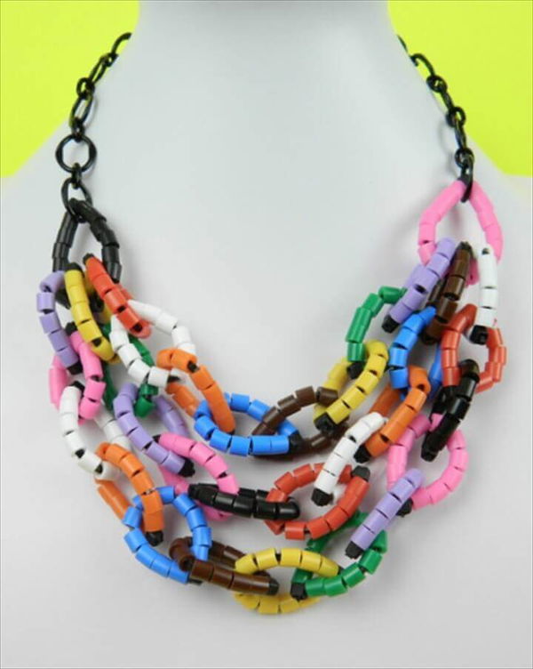 DIY Perler Beads and Zip Ties Necklace