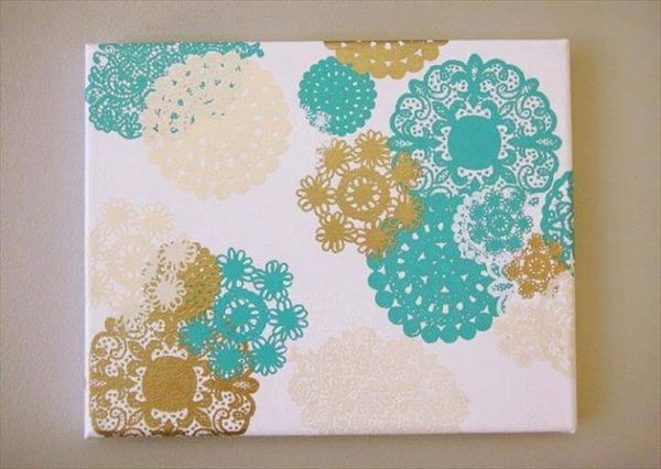 Diy Wall Art - Doily Rub-on Canvas