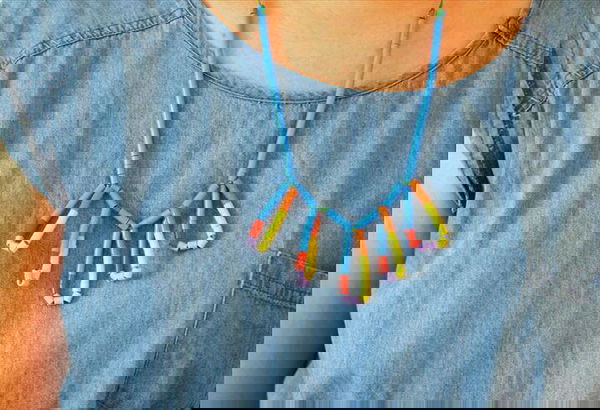 Perler Bead Statement Necklace