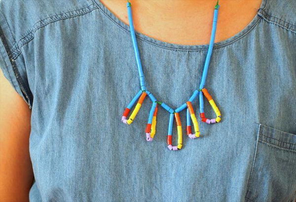 Perler Bead Statement Necklace