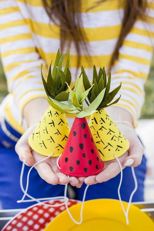 DIY Fruit-Inspired Party Hats