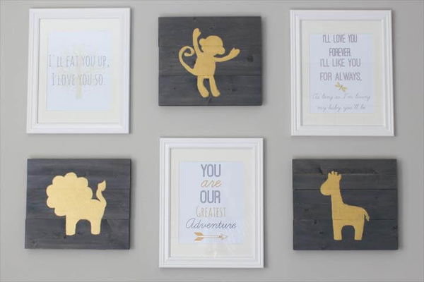 DIY Hand Painted Nursery Wall Art