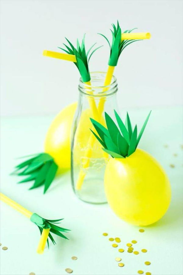 Balloon Crafts - DIY Pineapple Balloons - Fun Balloon Craft Ideas, Wall Art Projects and