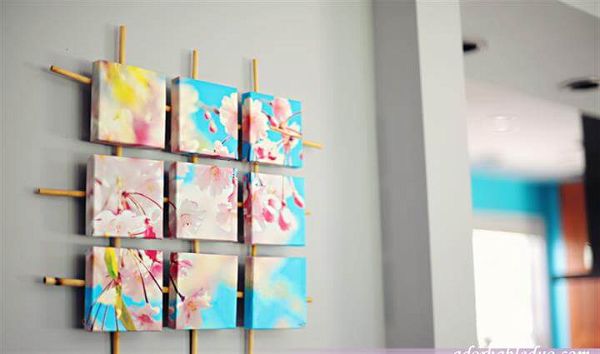 diy sectioned canvas wall art or decor