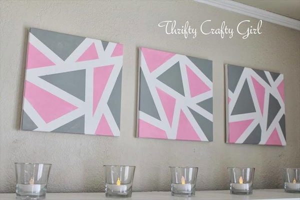 DIY Abstract Metallic Wall Art 