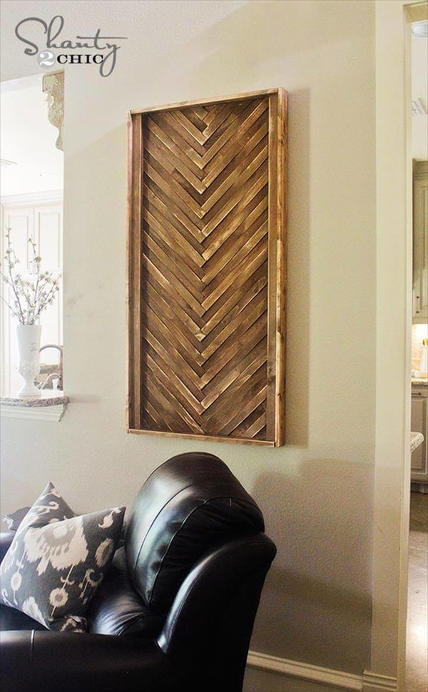 DIY Wall Art from Wood Shims