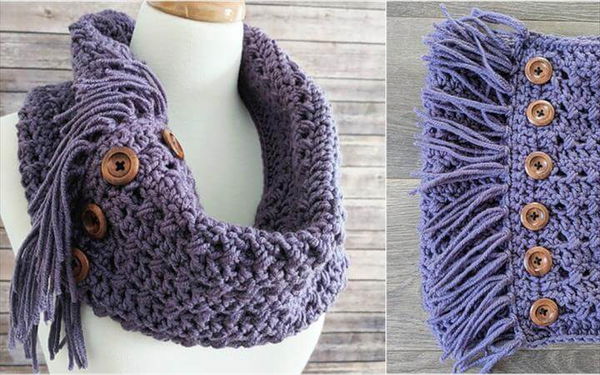 [Free Pattern] Textured Woodland Crochet Cowl