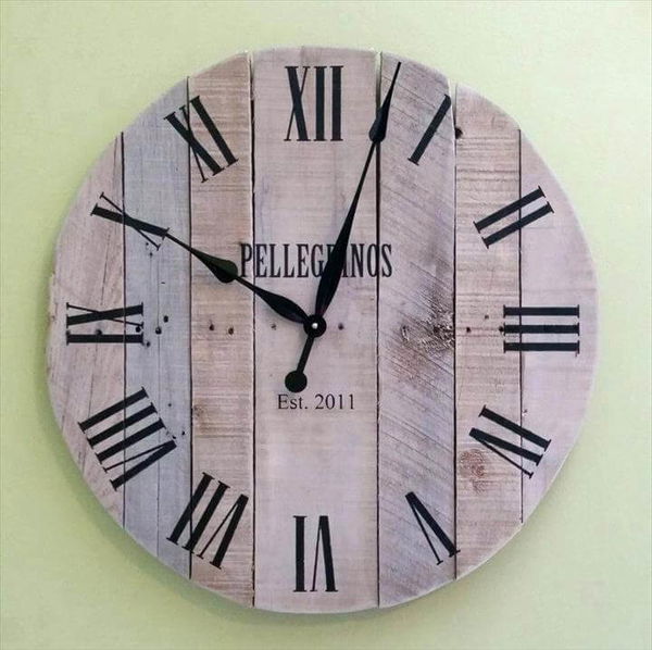 wall clock wall clock large pallet clock reclaimed wood wall clock rustic wood clock pallet large wall clock 36 inch diameter wall clock.