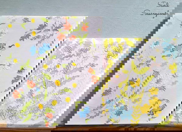 DIY Wrapped Canvas Embroidered Wall Art