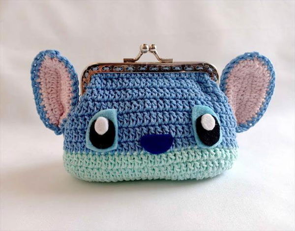 Baby Crochet Patterns Tutorial DIY crochet coin purse with frame “lilo and stitch” – DIY Baby Knitting