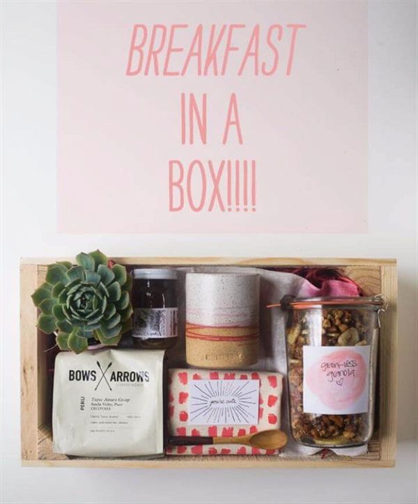 Breakfast In A Box, DIY Mothers Day Gift Ideas - Child's Handprint Clay Jewelry Dish - Homemade Gifts for Moms