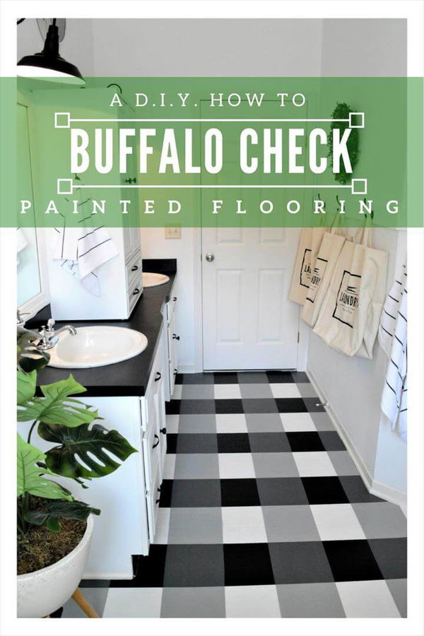 Buffalo Check Painted Floor; A DIY Guide