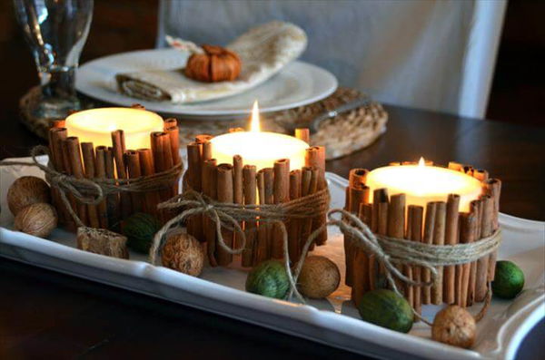 Cinnamon Stick Candles {fall ideas}