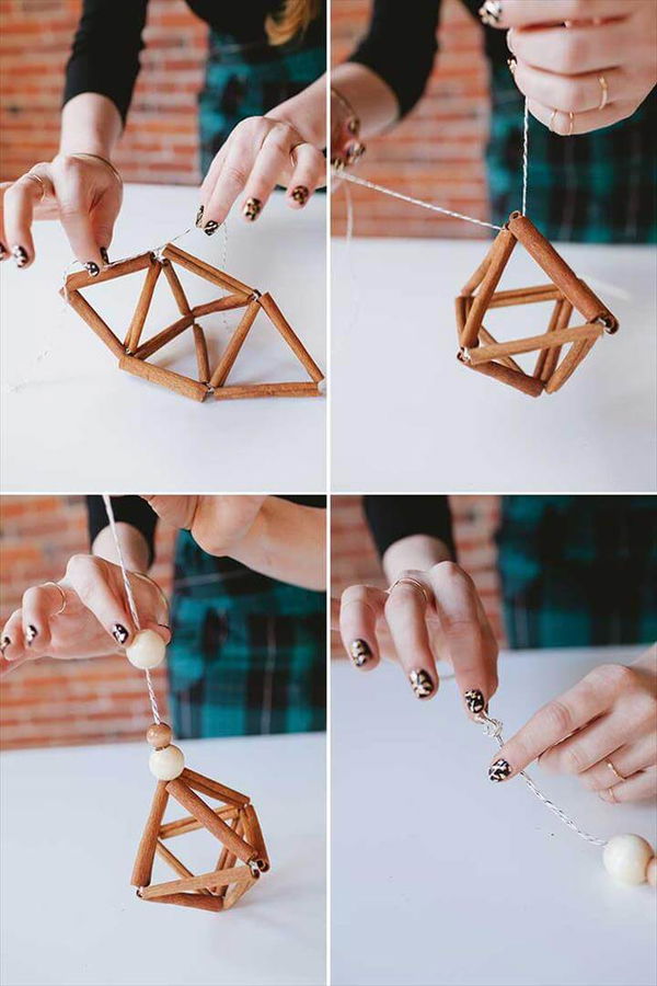 DIY cinnamon stick himmeli