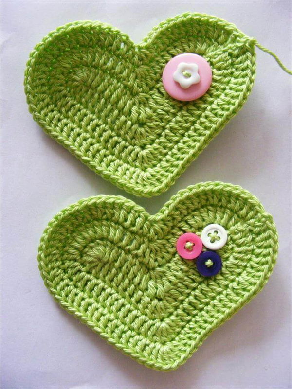 Crochet 3D Heart free pattern