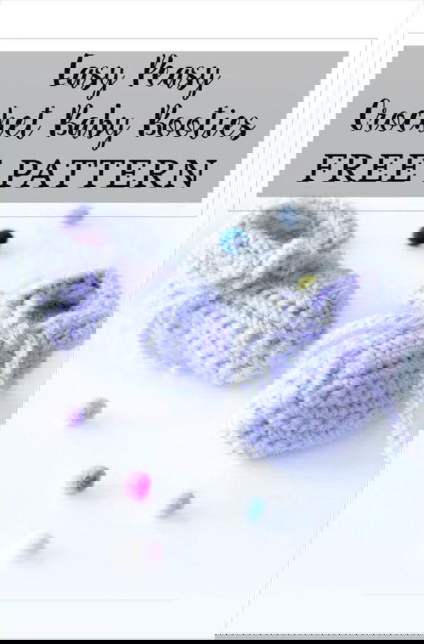 Easy Crochet Baby Booties Free Pattern and Tutorial