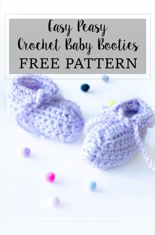 Easy Crochet Baby Booties Free Pattern and Tutorial