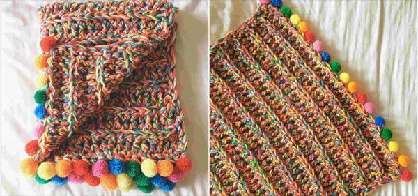 Super Chunky Rainbow Blanket