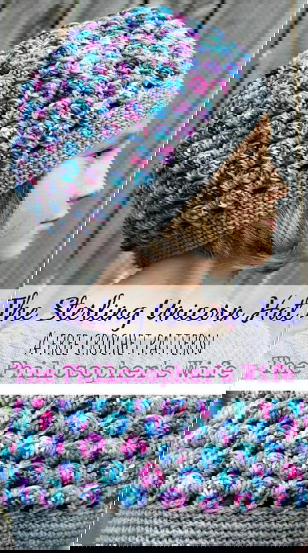 The Sterling Unicorn Hat Free Crochet Pattern
