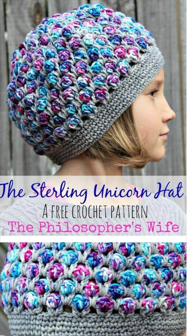 The Sterling Unicorn Hat Free Crochet Pattern