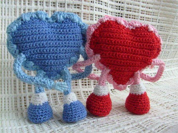 crocheted heart couple,New Heart, Craft Ideas, Valentines, Couple, Crafts, Crochet Hearts, Editor, Christmas Items,, Doilies