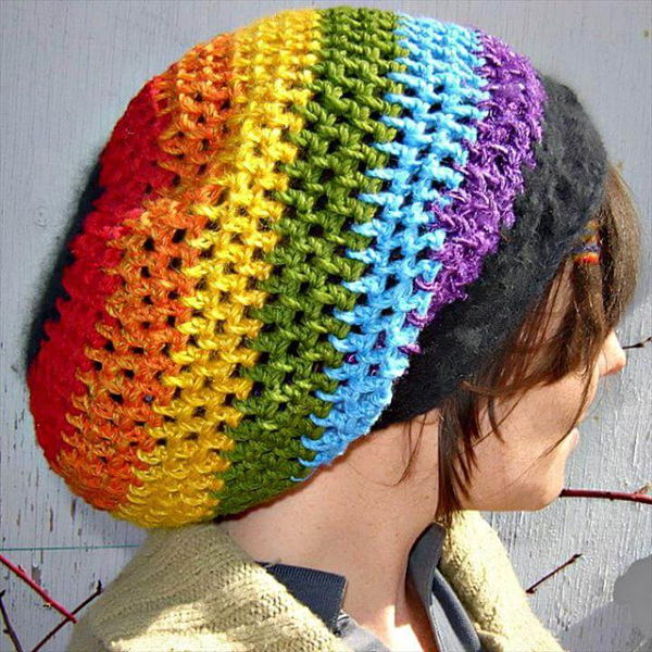 Crochet Rainbow Too Dreadlock Tam – Free Pattern -