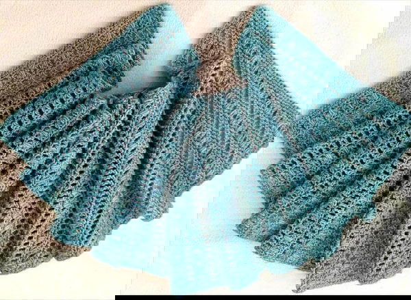 crochet airy puffy scarf pattern