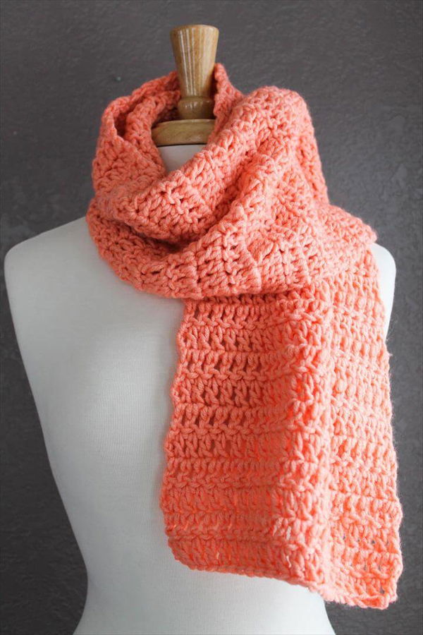 Crochet Scarf Pattern Using Double Crochet