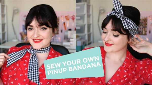 DIY Rockabilly Pinup Bandana/Headscarf Sewing Tutorial!